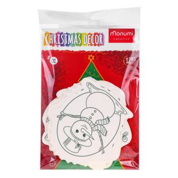 Zestaw 12 bombek choinkowych Kartonowe kolorowanki dla dzieci